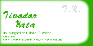 tivadar mata business card